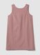 Pink regular-fit dress in a viscose, cotton and linen blend_4