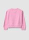 Pink cotton-blend sweatshirt with Lilo & Stitch front print for girls_1