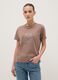 Pure cotton brown t-shirt regular fit with glittery teddy bear_1