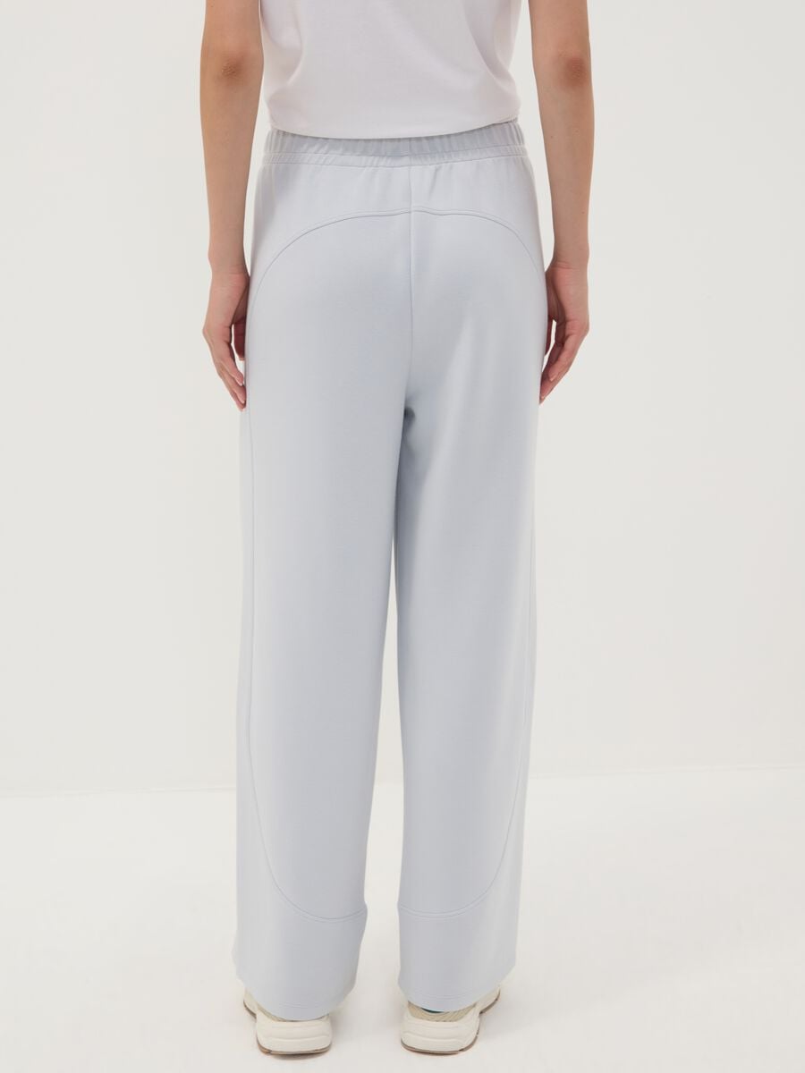 Grey regular-fit stretch viscose jersey trousers_2
