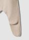 Beige baby sleepsuit with feet and wrap closure_3