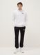 White regular fit cotton blend hoodie with Everlast logo_1