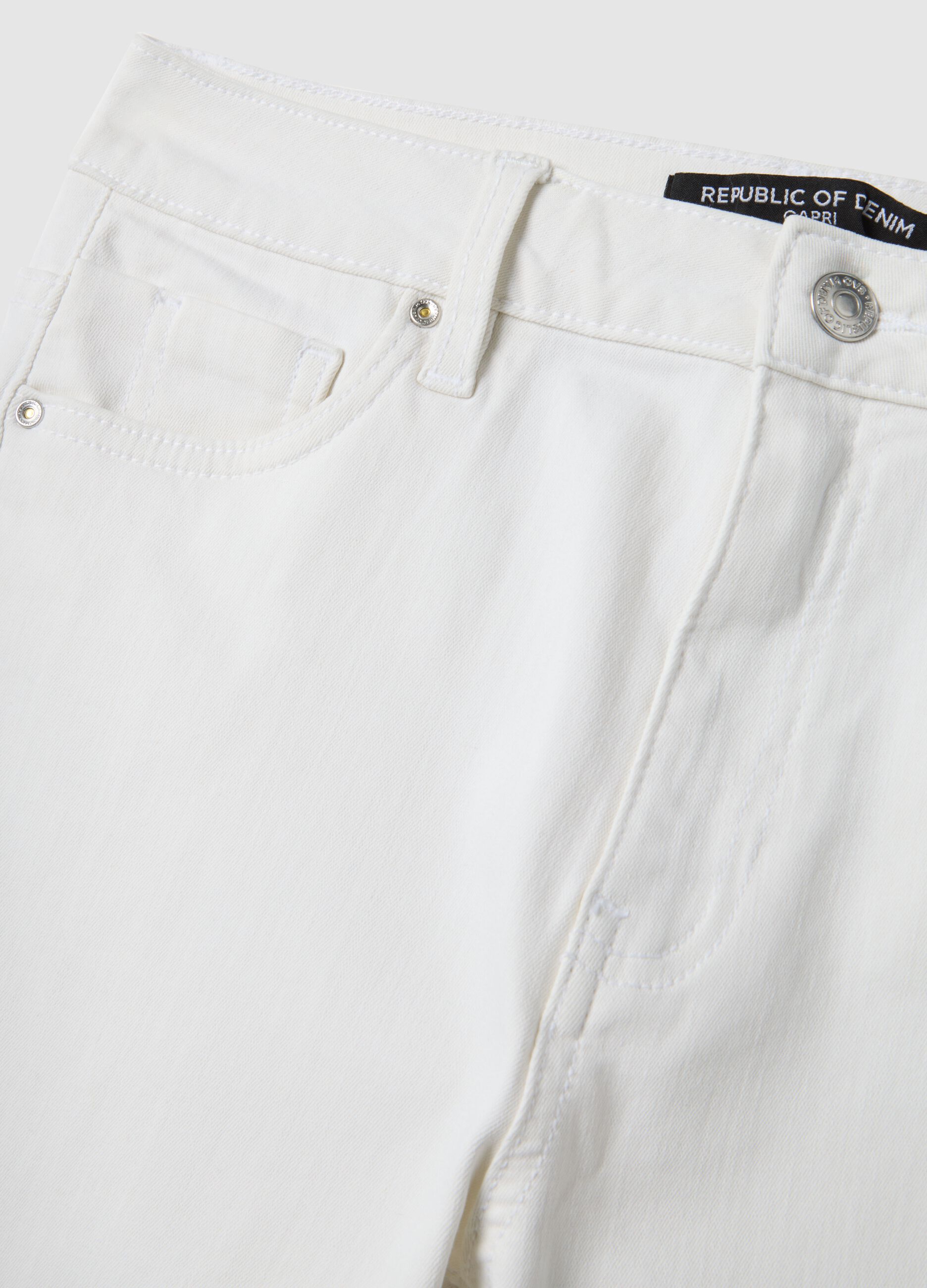 Skinny jeans in white stretch cotton blend