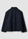 Blue pure cotton jacket with contrast collar, regular fit_6