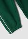 Green organic cotton jogger trousers with drawstring for baby boys_2
