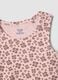 Pink ribbed stretch-cotton tank top with floral print_2