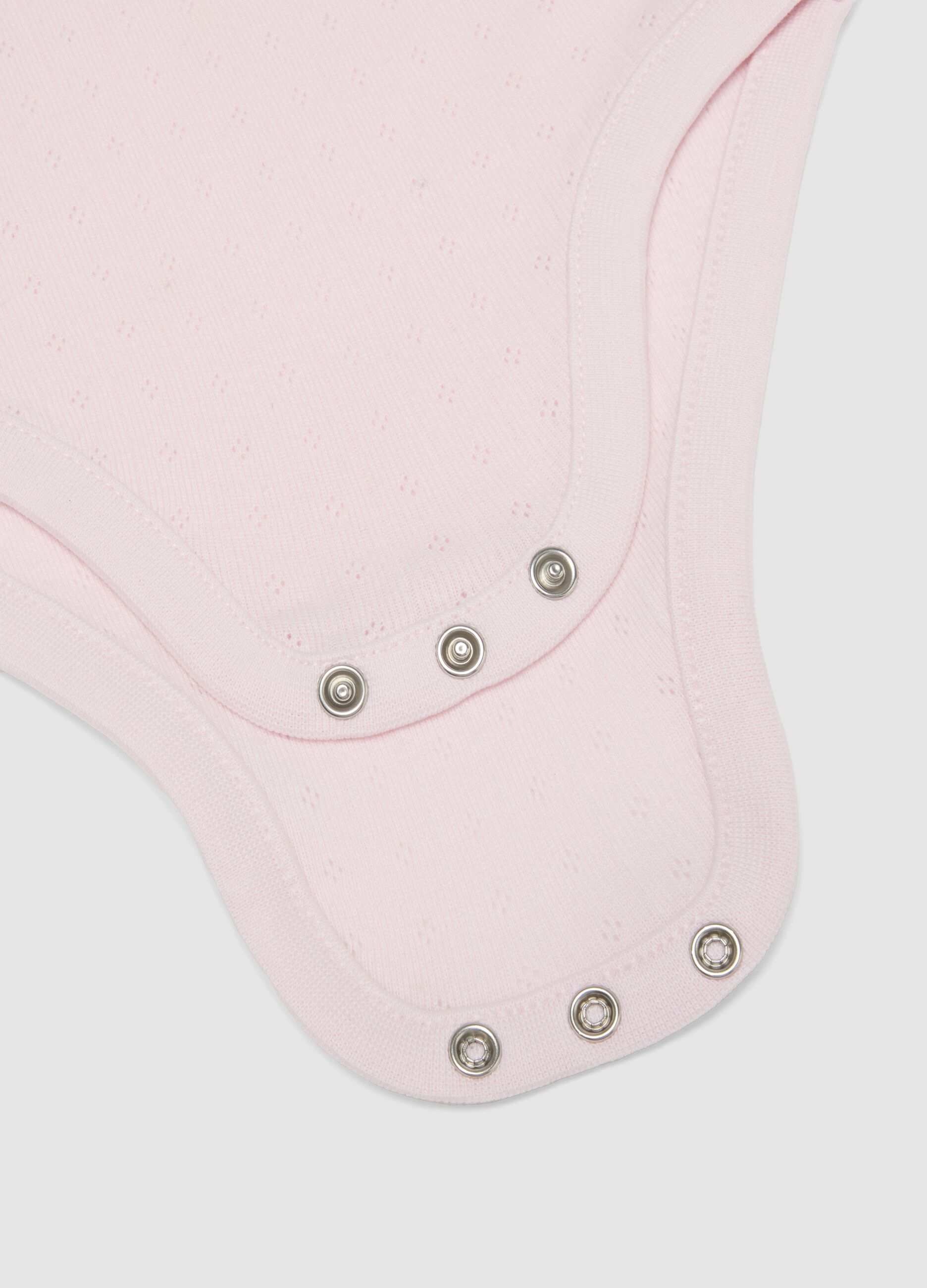 2-pack of pink organic cotton bodysuits for baby girls