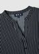 Multicolour striped regular fit pure viscose shirt with buttons_5