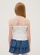 White ruched stretch-fabric top_2