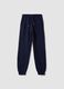 Blue organic cotton joggers, regular fit, for girls_4