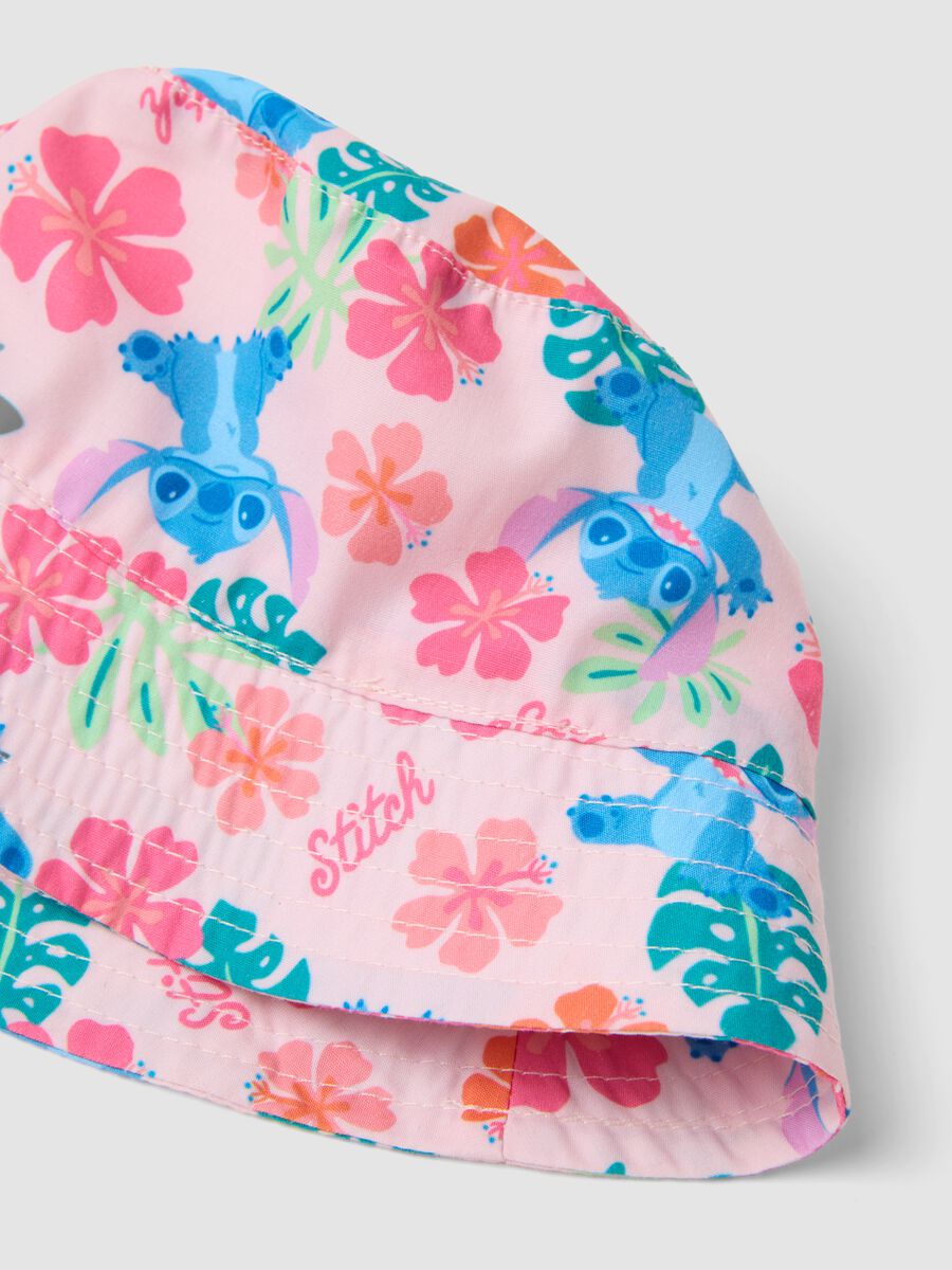 Multicolour pure cotton hat for girls with Stitch_2