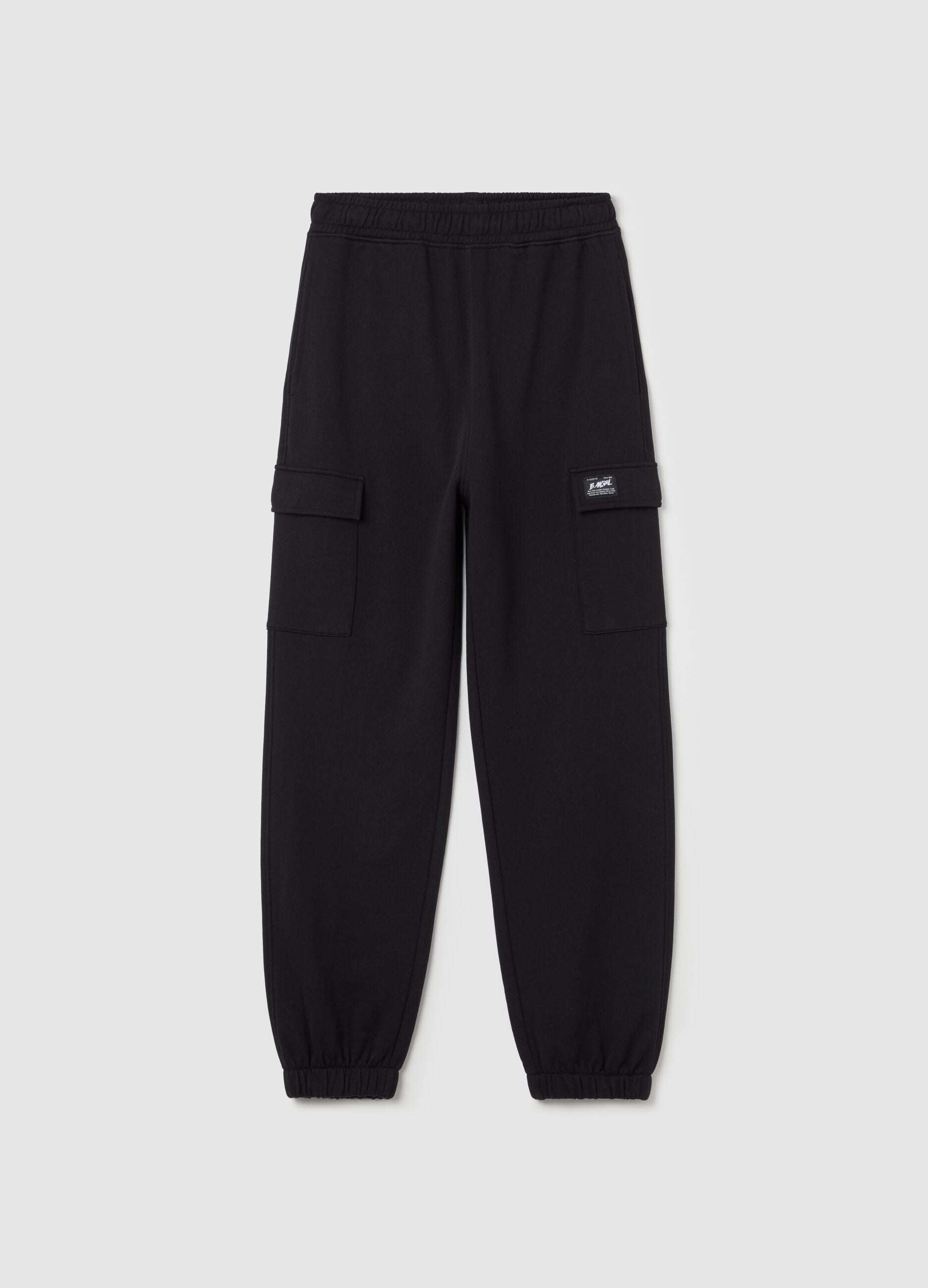 Cargo joggers with elasticated trims