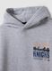 Grey cotton-blend hoodie with New York Knicks print_1
