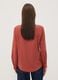 Red pure viscose shirt with neck bow, regular fit_3