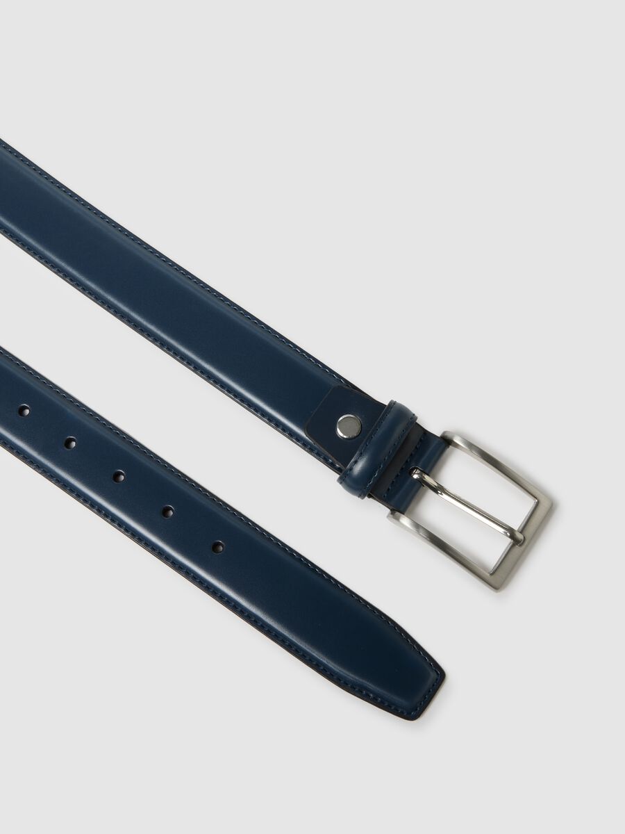 Cintura in vera pelle blu_1