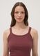 Red organic cotton crew-neck vest top_1