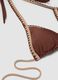 Top bikini a triangolo marrone in tessuto elasticizzato con finitura_5