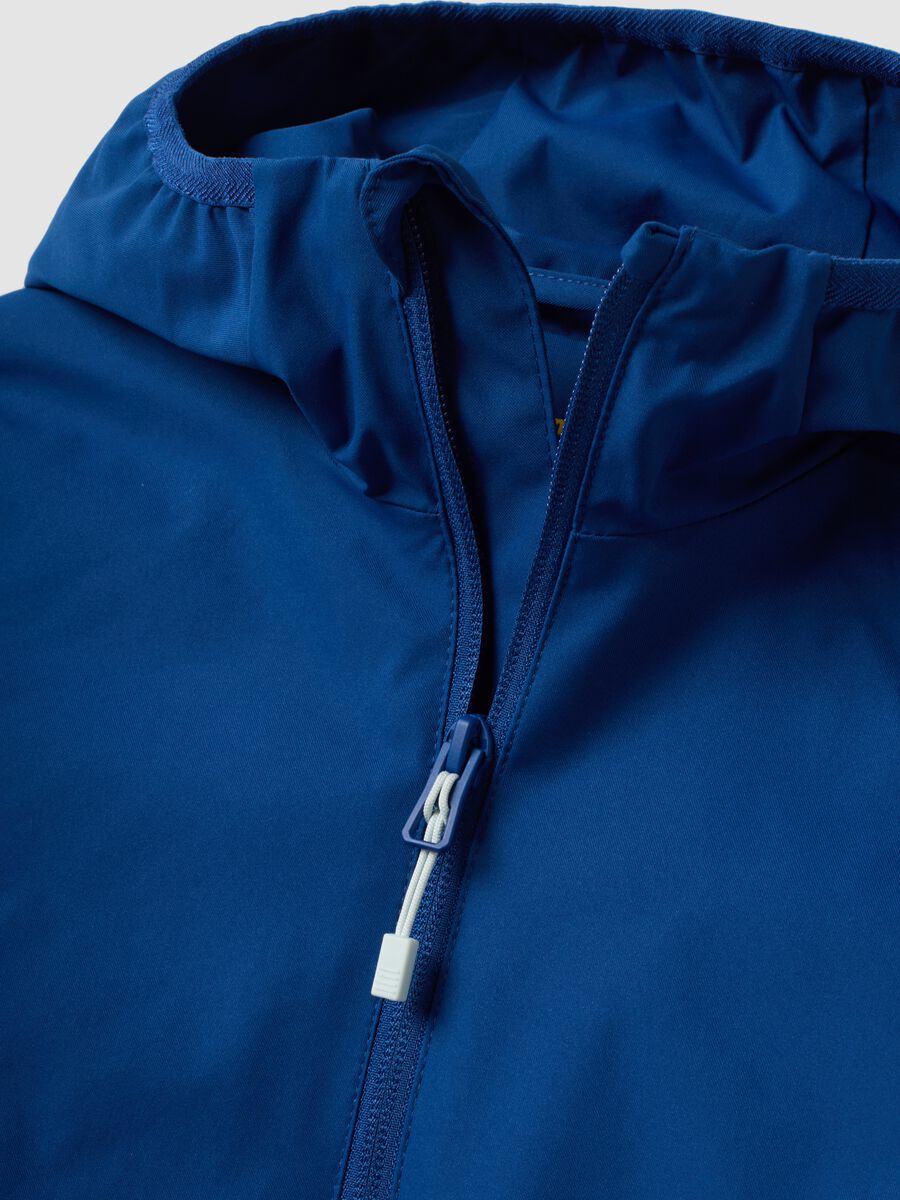 Blue oversized hooded zip jacket for boys_3