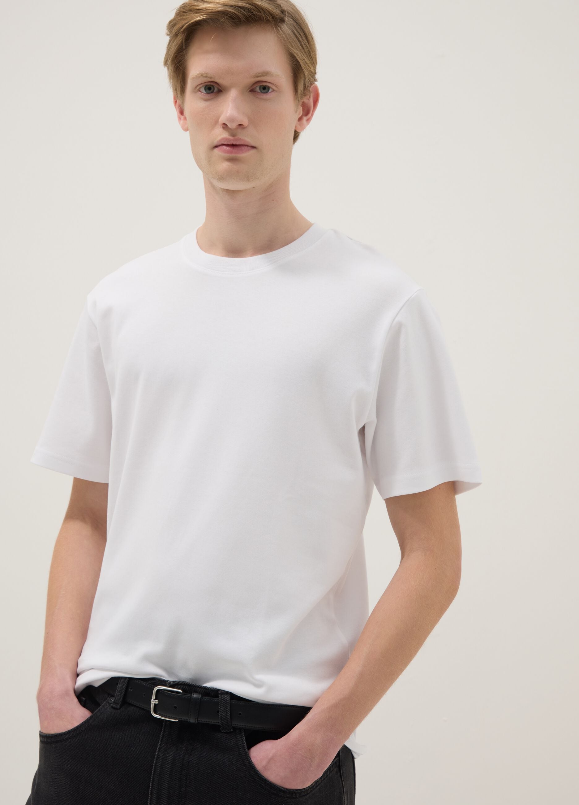 White Iconic Tee T-shirt in pure cotton relaxed fit