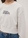 Girls' white crew neck sweatshirt in pure cotton regular fit_2
