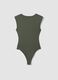 Green stretch bodysuit with ruching, regular fit_2
