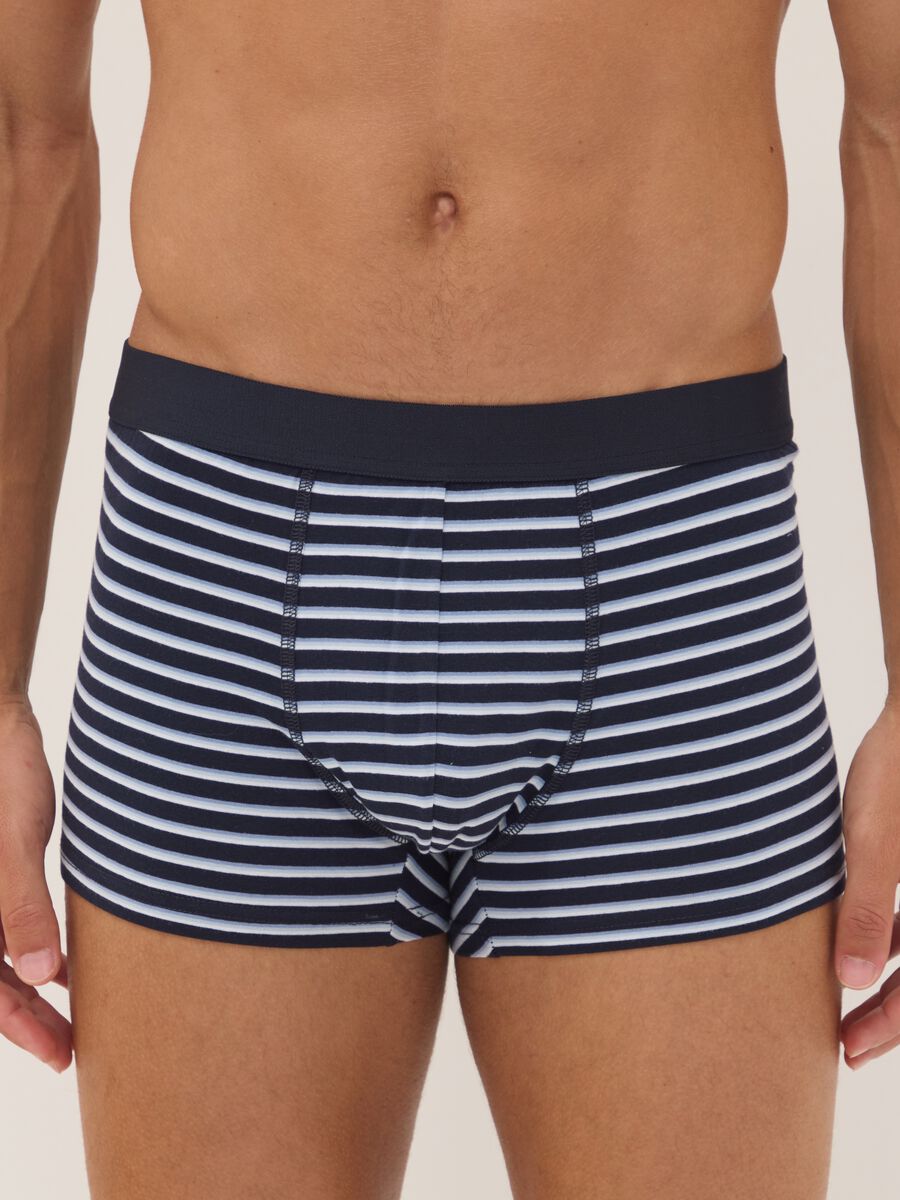 Five-pack of multicolour striped organic cotton boxer shorts_1