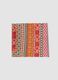 Orange pure cotton pareo with patterned print_5