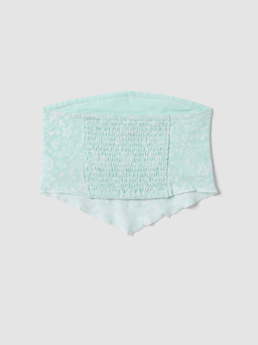 Top multicolor in cotone elasticizzato da ragazza con stampa paisley_4