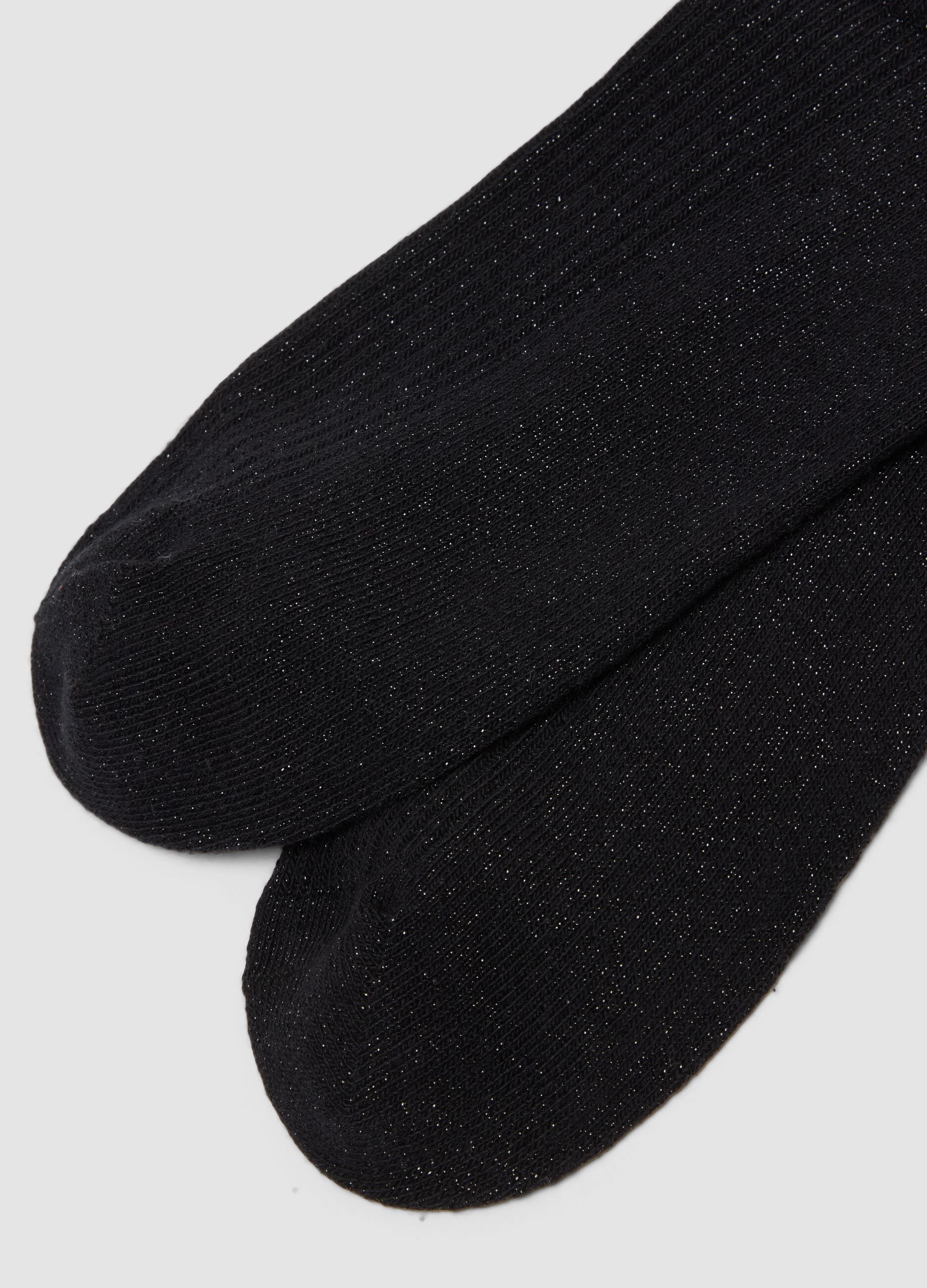 2-pack of black stretch organic cotton socks