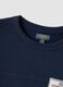 Blue organic cotton sweatshirt with print for boys, relaxed fit_3