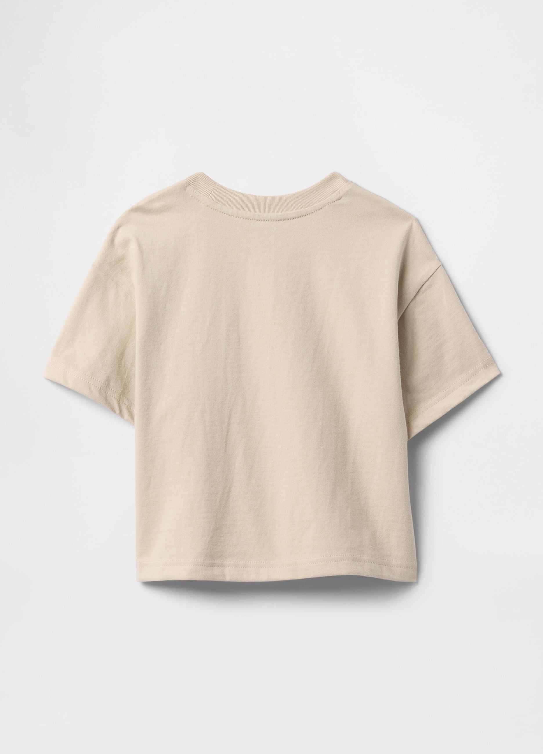 Kids' beige pure cotton T-shirt