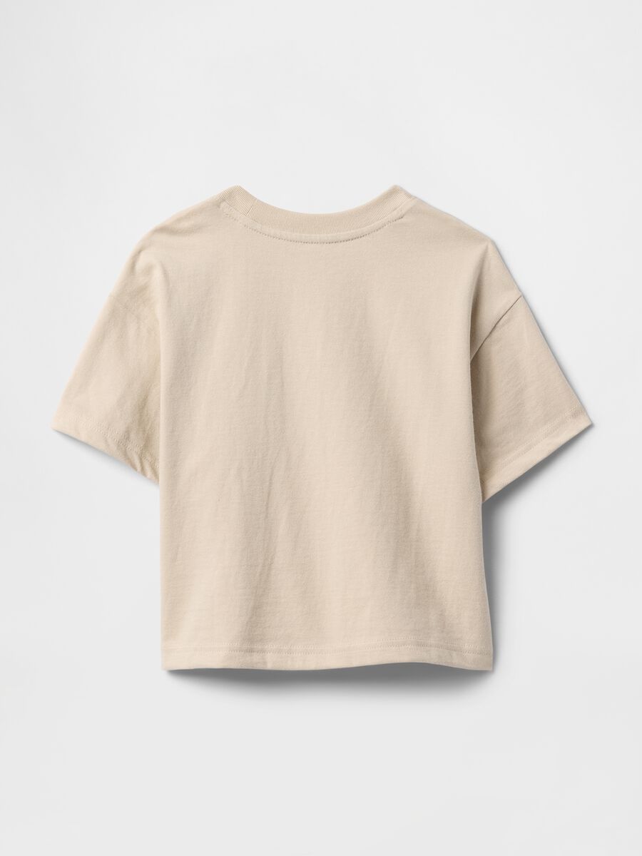 Kids' beige pure cotton T-shirt_1
