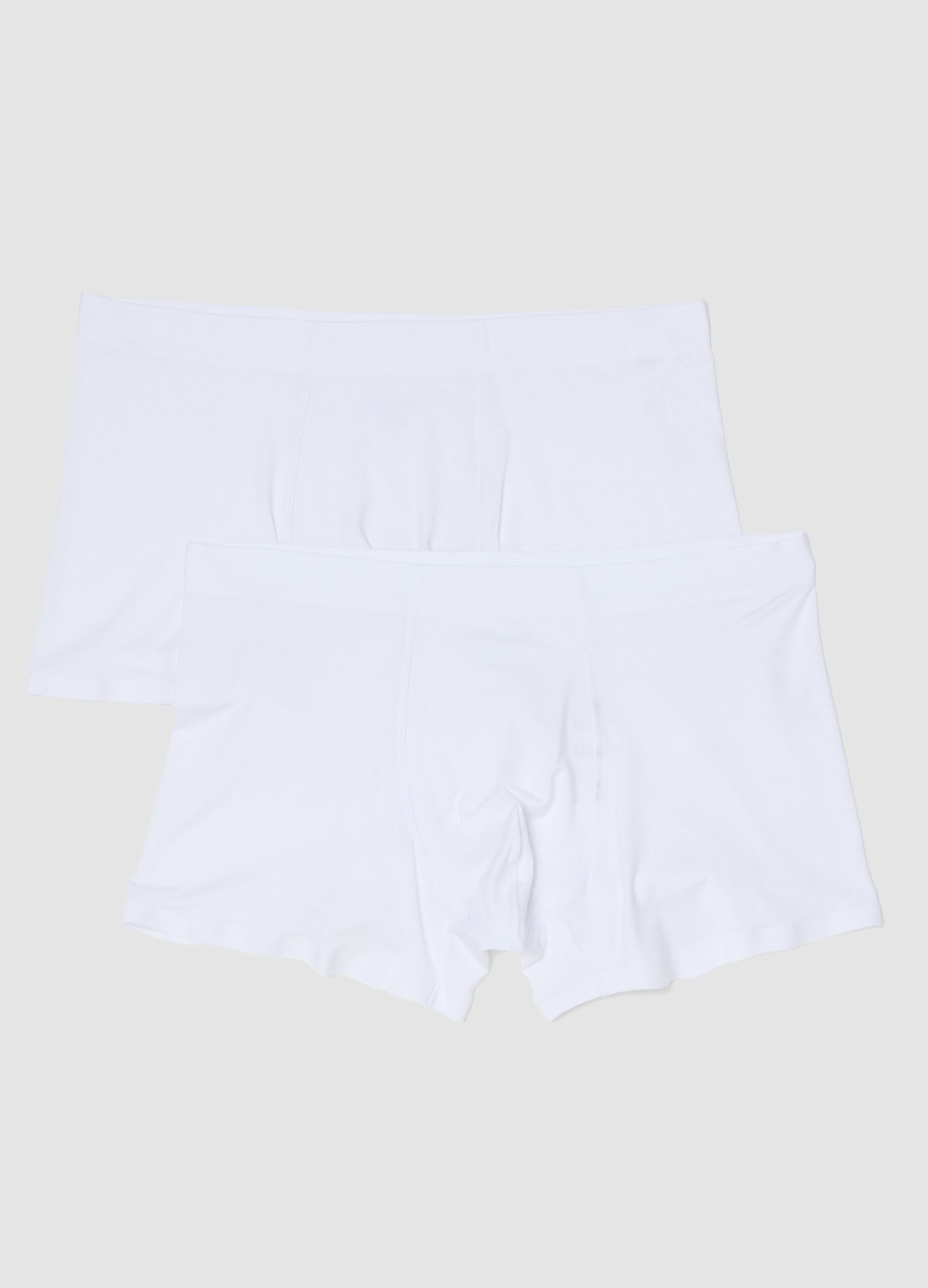 Pack of 2 regular-fit white stretch modal mid-length boxers