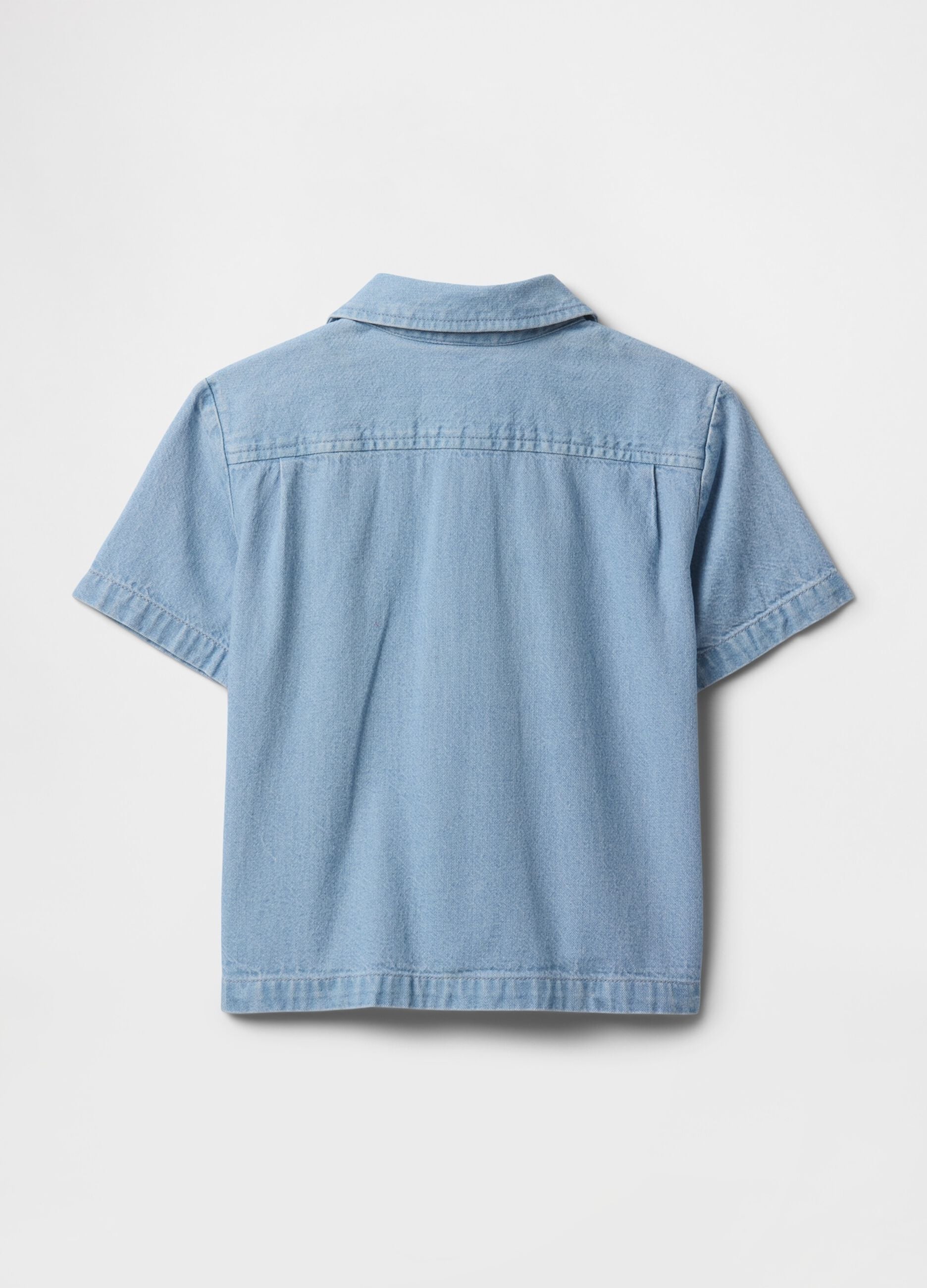 Children's short-sleeve denim shirt