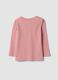 Pink organic cotton crew-neck T-shirt_1
