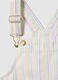 Girls' multicolour striped pure cotton dungarees regular fit_2