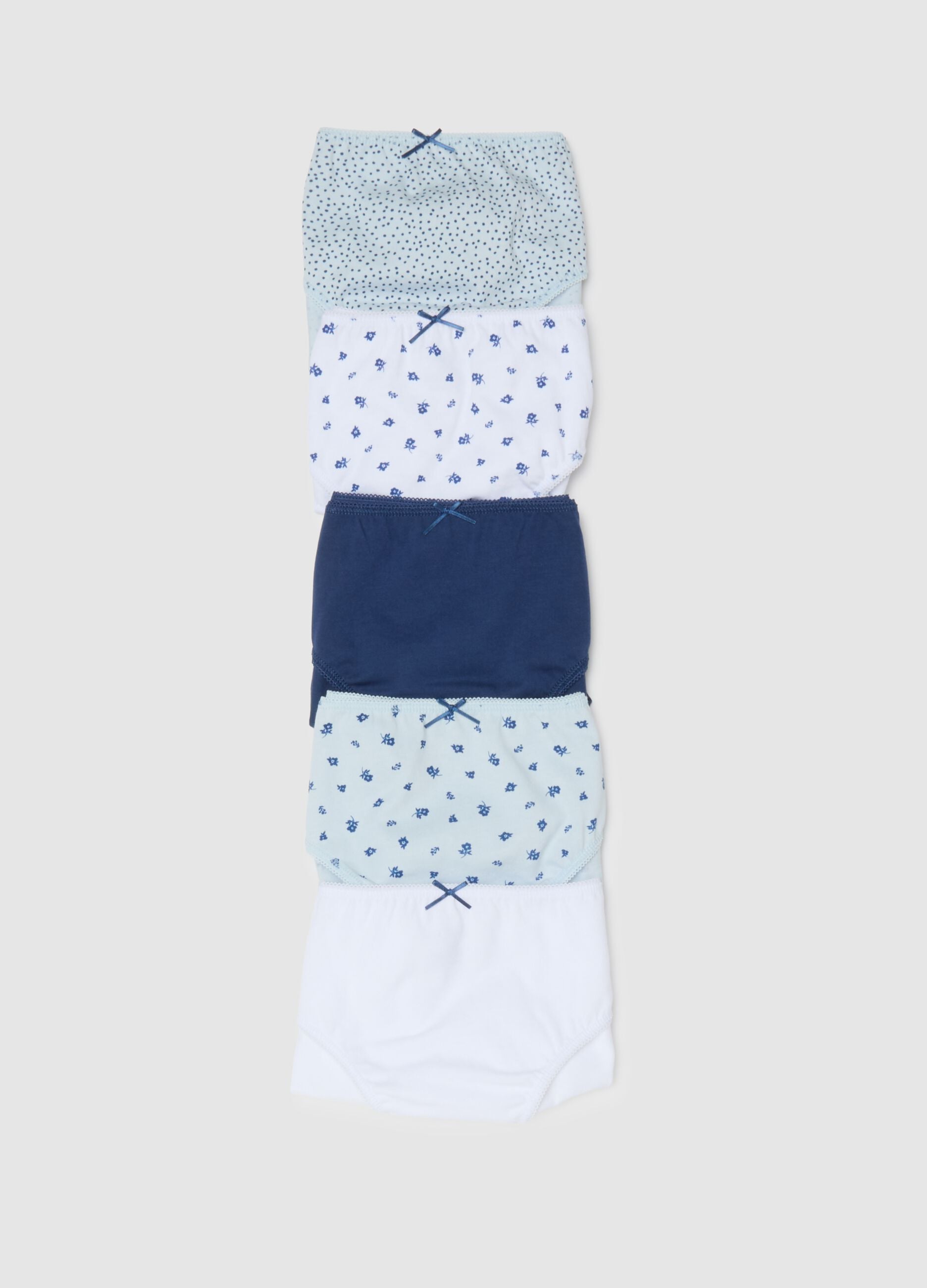 Girls' Pure Cotton Multicolour Multipack Knickers
