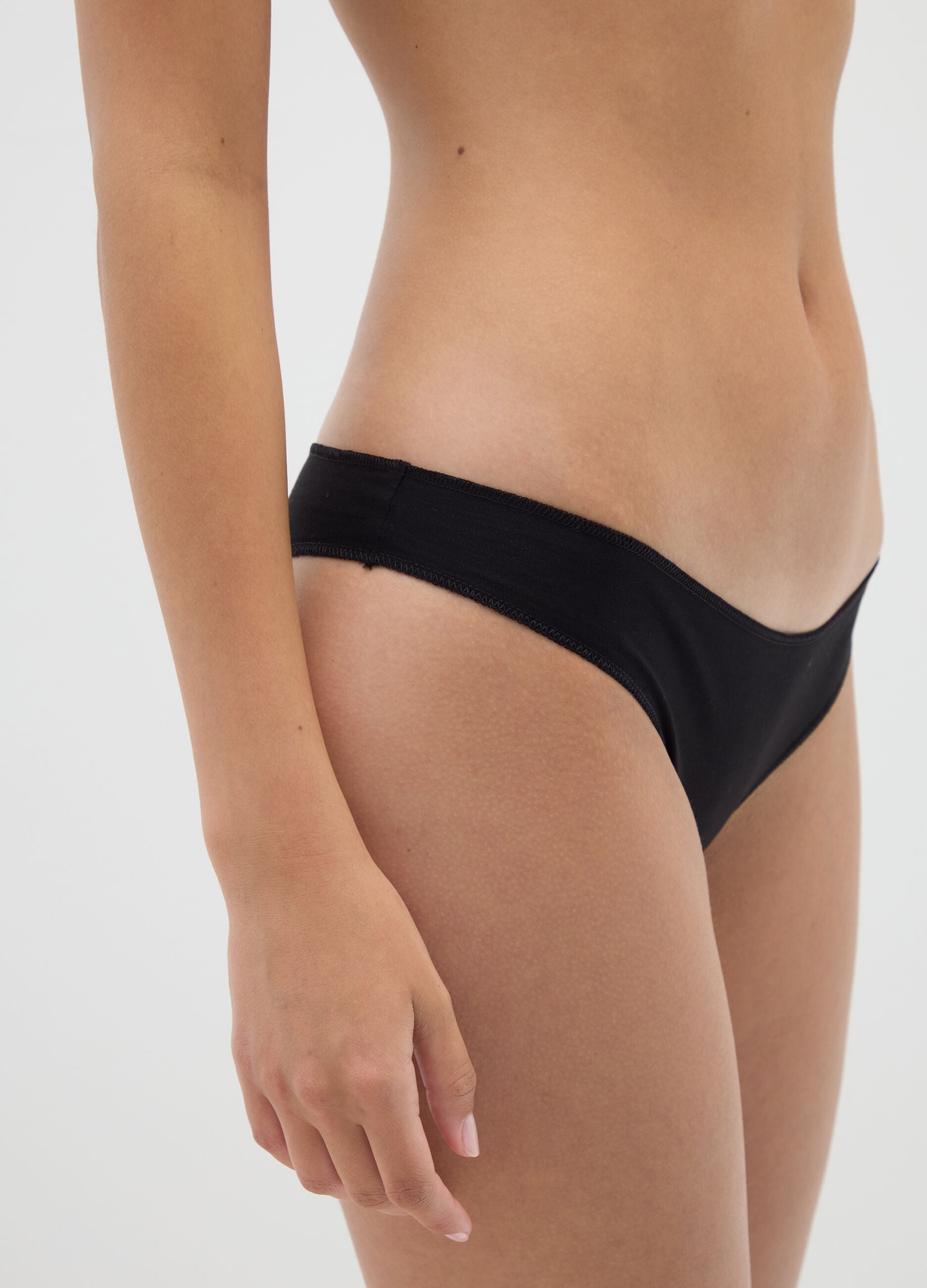 Two-pack Brazilian-cut briefs in organic cotton