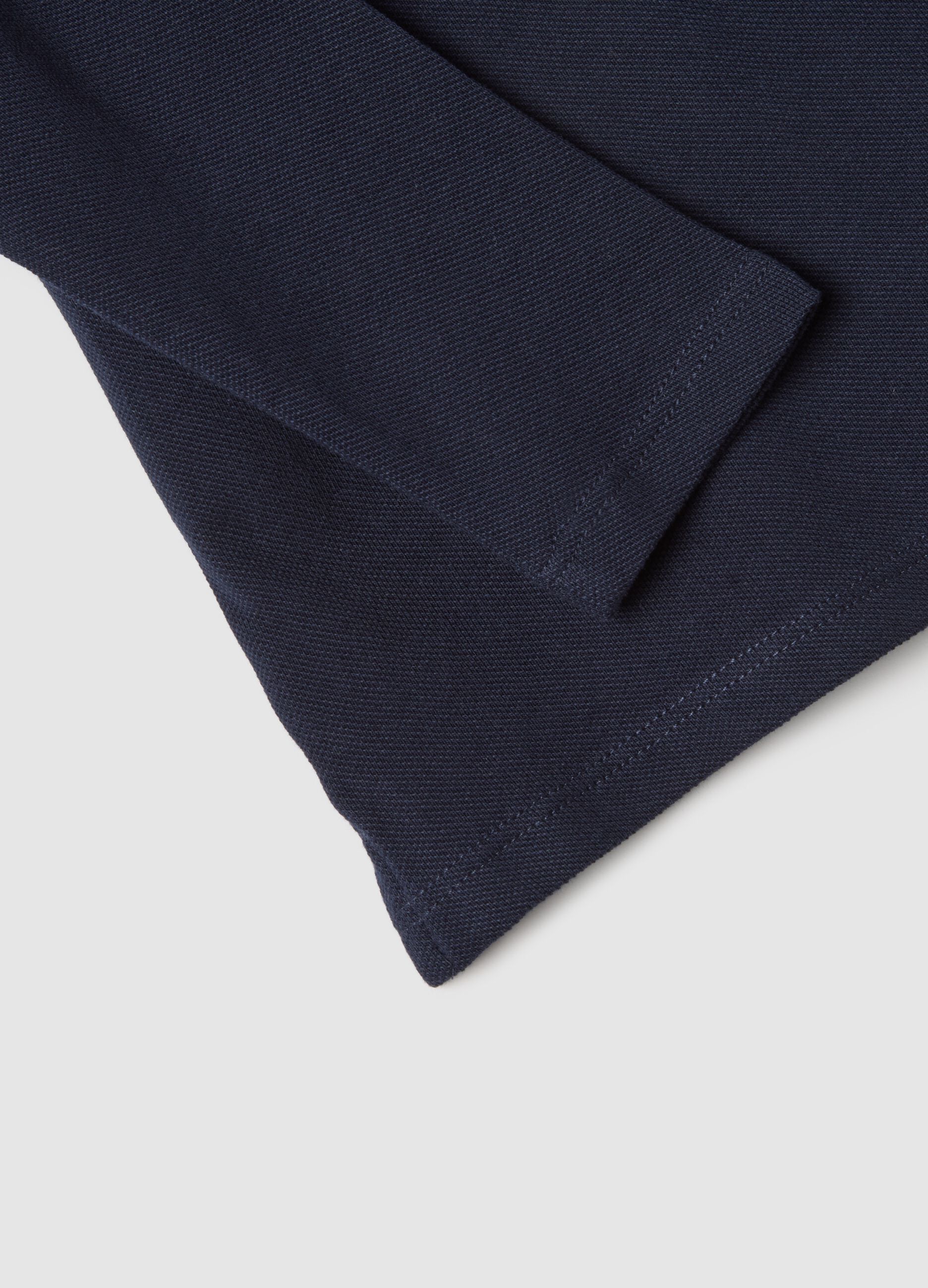 Blue pure cotton polo for toddler, regular fit