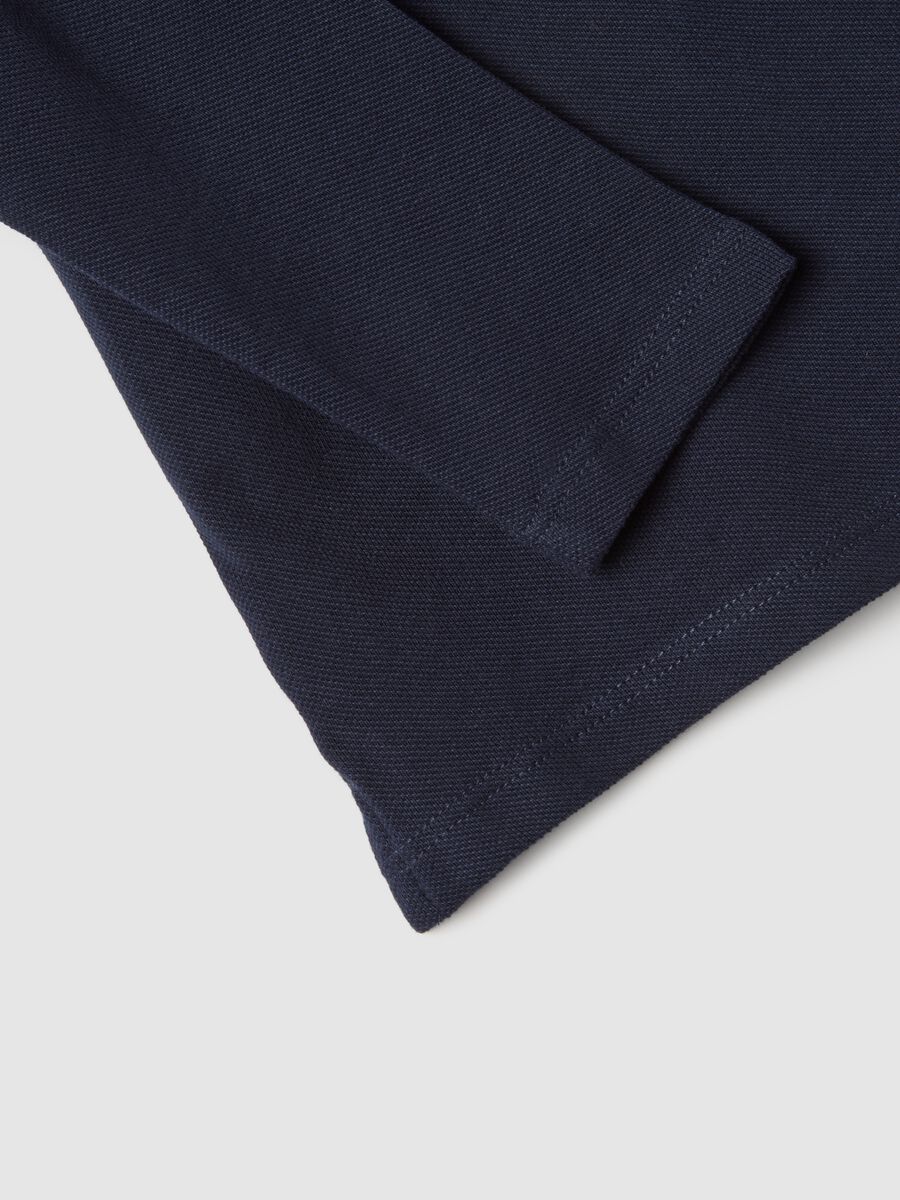 Polo in puro cotone blu per bimbo regular fit_3