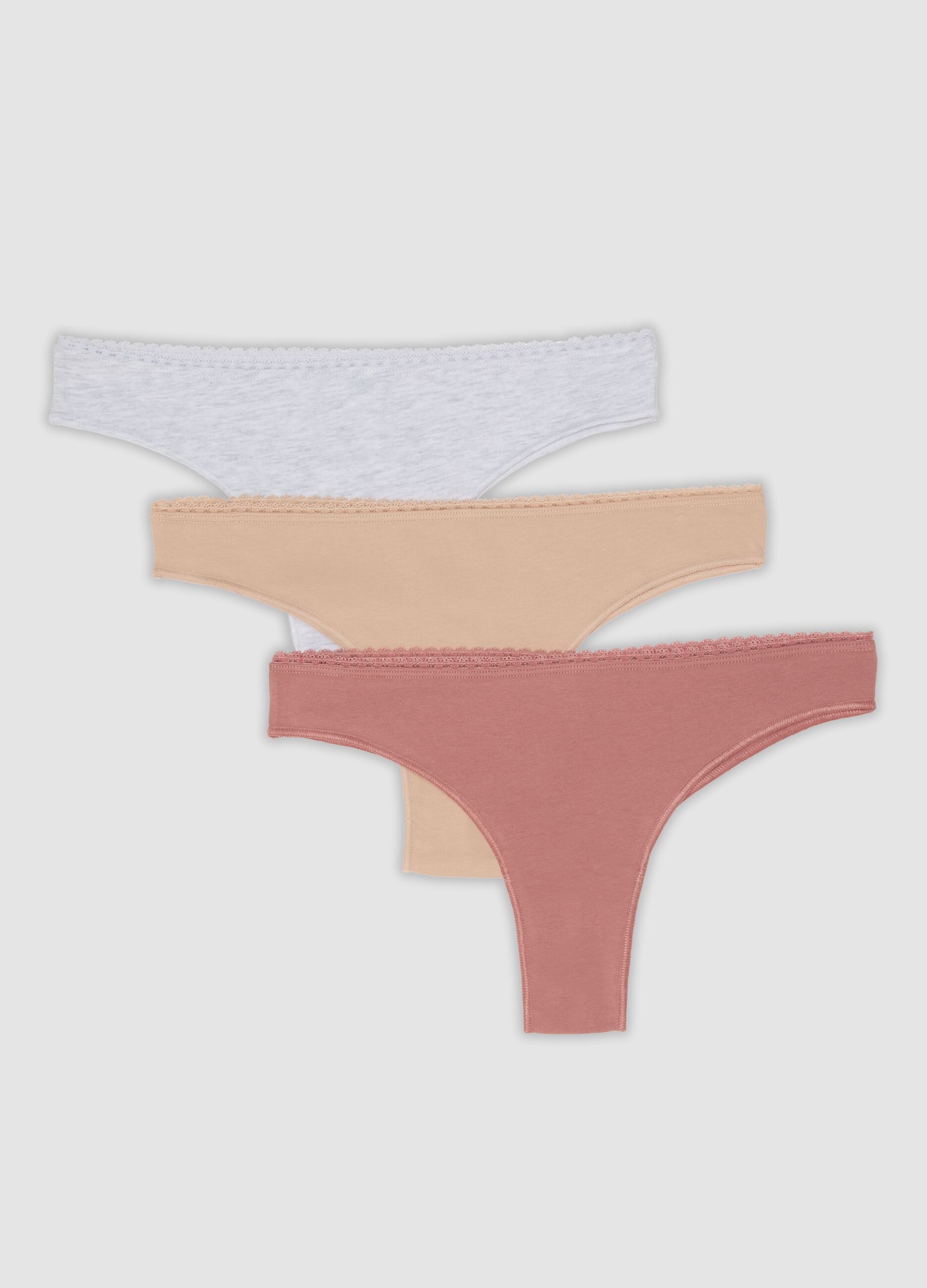 Three-pack of multicolour briefs in stretch organic cotton