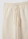 White cotton-blend barrel-fit joggers_1