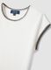 White regular fit stretch cotton t-shirt with stitching_5