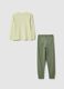 Children's green pure cotton pyjamas with frog print, regular fit_1