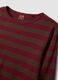Brown striped pure cotton crew-neck T-shirt_5