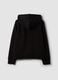 Black cotton-blend hoodie, regular fit_6
