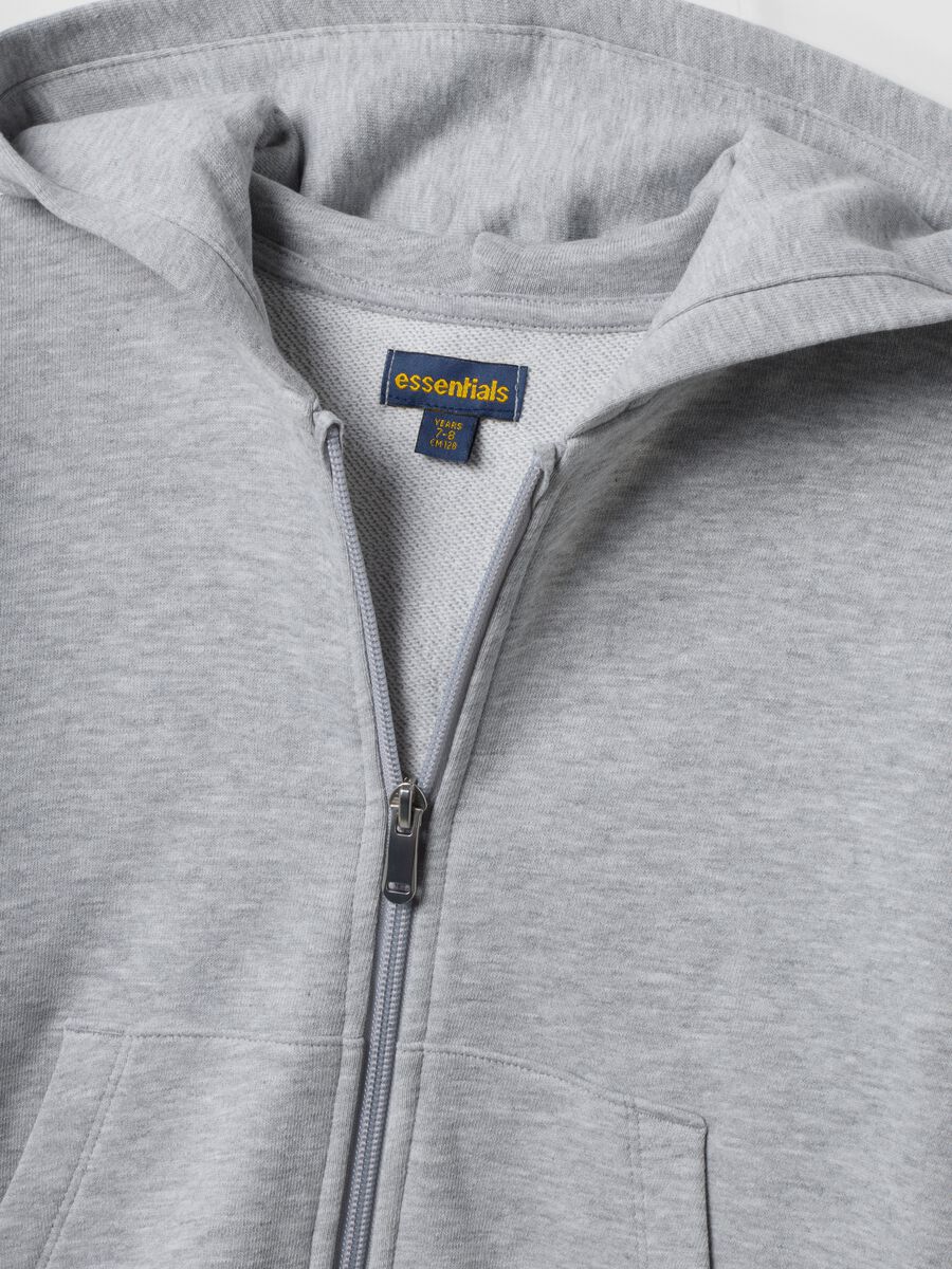 Grey pure cotton hooded sweatshirt_2