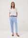 Light blue regular-fit stretch cotton trousers_0