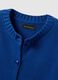 Blue regular fit pure cotton cardigan with buttons_5