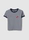 Blue striped stretch T-shirt for girls_3